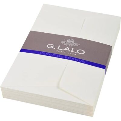 G. Lalo Clairefontaine Ref Sobres autoadhesivos con forro G.Lalo (paquete de 25 unidades, C6 (114 x 162 mm), color blanco G. Lalo Clairefontaine Ref Sobres autoadhesivos con forro G.Lalo (paquete de 25 unidades, C6 (114 x 162 mm), color blanco