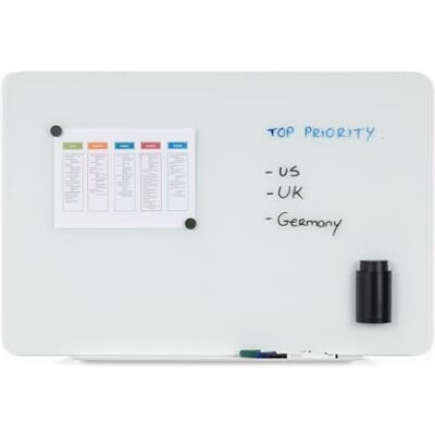 Bi-Office Magnetic Glass Memo Board 1200x900mm Bi-Office Magnetic Glass Memo Board 1200x900mm