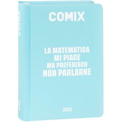 COMIX Agenda diaria de 16 meses, agenda escolar 2025-2026, con tapa dura, ideal para la escuela media y superior, 13 x 17,8 cm (alt.) cm, azul COMIX Agenda diaria de 16 meses, agenda escolar 2025-2026, con tapa dura, ideal para la escuela media y superior, 13 x 17,8 cm (alt.) cm, azul