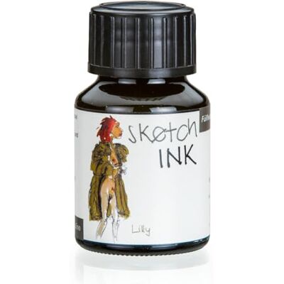 Rohrer & Klingner sketchINK Tinta de escritura y dibujo Frasco de 50 ml Oliva Lilly Rohrer & Klingner sketchINK Tinta de escritura y dibujo Frasco de 50 ml Oliva Lilly