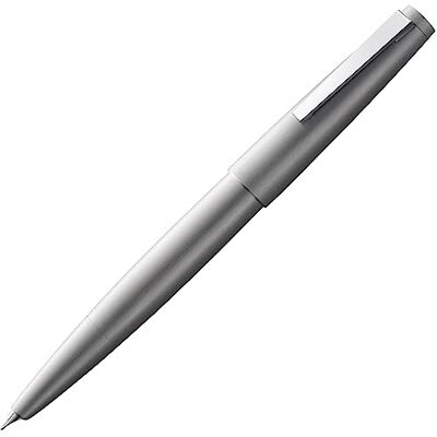 Lamy 2000 plata pluma elegante con cuerpo de acero inoxidable pulido mate plumín de oro de 14 quilates parcialmente platinado tamaño del plumín F Lamy 2000 plata pluma elegante con cuerpo de acero inoxidable pulido mate plumín de oro de 14 quilates parcialmente platinado tamaño del plumín F