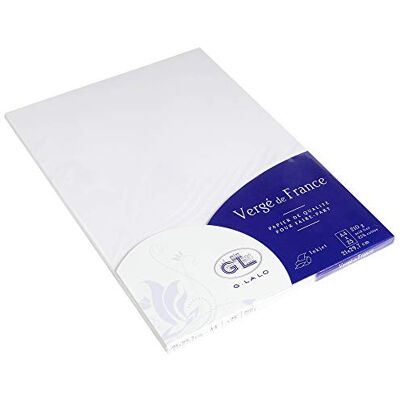 G. Lalo Clairefontaine Ref Sobres individuales G.Lalo (25 unidades), tamaño A4 (210 x 297 mm), papel de 210 g/m², certificado PEFC, compatible con inyección de tinta y láser, color blanco G. Lalo Clairefontaine Ref Sobres individuales G.Lalo (25 unidades), tamaño A4 (210 x 297 mm), papel de 210 g/m², certificado PEFC, compatible con inyección de tinta y láser, color blanco