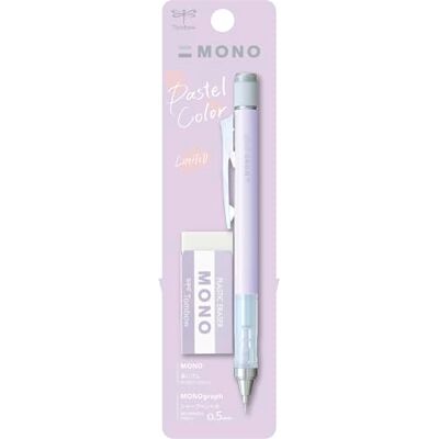 Tombow Set portaminas MONO Graph Pastel y goma de borrar MONO M Portaminas con Mina HB de 0.5 mm Cuerpo Color Lavanda con goma de PVC, sin ftalatos ni látex a juego Tombow Set portaminas MONO Graph Pastel y goma de borrar MONO M Portaminas con Mina HB de 0.5 mm Cuerpo Color Lavanda con goma de PVC, sin ftalatos ni látex a juego