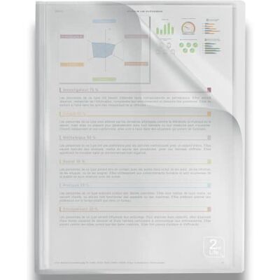 Oxford – Lote de 10 protectores de documentos 2nd Life A4, 40 vistas, 20 fundas de poliuretano incoloro Oxford – Lote de 10 protectores de documentos 2nd Life A4, 40 vistas, 20 fundas de poliuretano incoloro
