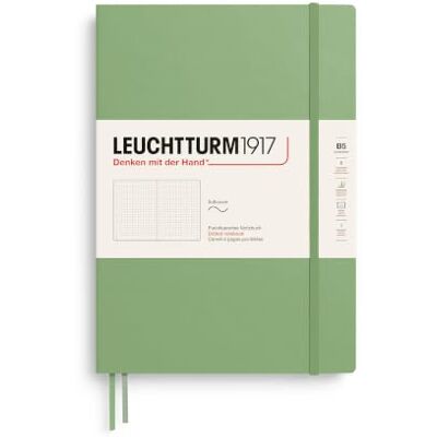LEUCHTTURM1917 Libreta Composition (B5) 178 x 254 mm, Tapa Blanda, 123 páginas numeradas, Sage, Puntos LEUCHTTURM1917 Libreta Composition (B5) 178 x 254 mm, Tapa Blanda, 123 páginas numeradas, Sage, Puntos
