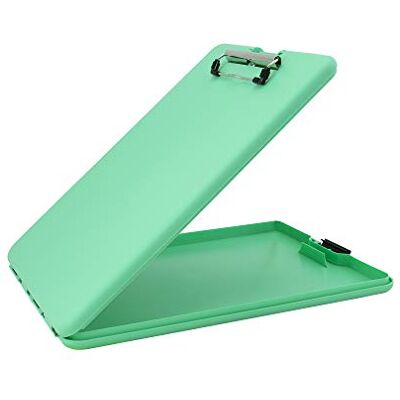 SlimMate Saunders Mint Leaf Portapapeles de almacenamiento de plástico con clip de perfil bajo, organizador móvil portátil para el hogar, la oficina y el negocio () SlimMate Saunders Mint Leaf Portapapeles de almacenamiento de plástico con clip de perfil bajo, organizador móvil portátil para el hogar, la oficina y el negocio ()