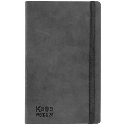 Franco Cosimo Panini Kaos Agenda 2026 oficial Kaos, agenda semanal de 12 meses Midi, planificador semanal con 160 páginas, tapa termomovirante y almacenamiento interior negro, formato 13 x 21 cm, negro Franco Cosimo Panini Kaos Agenda 2026 oficial Kaos, agenda semanal de 12 meses Midi, planificador semanal con 160 páginas, tapa termomovirante y almacenamiento interior negro, formato 13 x 21 cm, negro