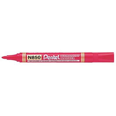 Pentel Marcador permanente apto para casi todas las superficies. Color rojo Pack de 12 Pentel Marcador permanente apto para casi todas las superficies. Color rojo Pack de 12