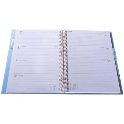 Collins Scandi Agenda semanal 2025, tamaño A5, vista semanal, color azul claro (), con tapa dura y papel reciclado Collins Scandi Agenda semanal 2025, tamaño A5, vista semanal, color azul claro (), con tapa dura y papel reciclado