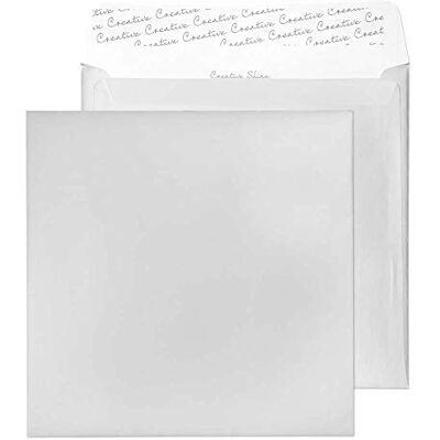 Blake Shine Metallic 220 x 220 mm 130 gsm Cuadrado Despegar y sellar () Plata metálica, Paquete de 500 Blake Shine Metallic 220 x 220 mm 130 gsm Cuadrado Despegar y sellar () Plata metálica, Paquete de 500