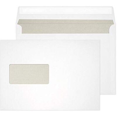 Blake Everyday sobres C5 (16.2 x 22.9cm) 500 unidades 120 g/m² certifcado PEFC y sostenible sobres blancos con tira autoadhesiva con ventana papelería para oficinas modelo Blake Everyday sobres C5 (16.2 x 22.9cm) 500 unidades 120 g/m² certifcado PEFC y sostenible sobres blancos con tira autoadhesiva con ventana papelería para oficinas modelo