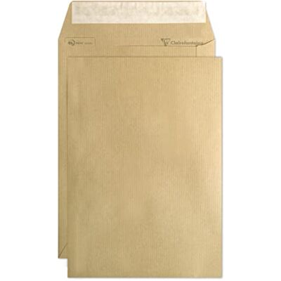 Clairefontaine Caja de 500 sobres de papel kraft Milleraies marrón C5 162 x 229 mm Autoadhesivos 90 g/m² Clairefontaine Caja de 500 sobres de papel kraft Milleraies marrón C5 162 x 229 mm Autoadhesivos 90 g/m²