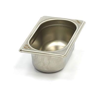 Maxima Recipiente Gastronorm de acero inoxidable 1/9GN 65 mm 176 x 108 mm Maxima Recipiente Gastronorm de acero inoxidable 1/9GN 65 mm 176 x 108 mm