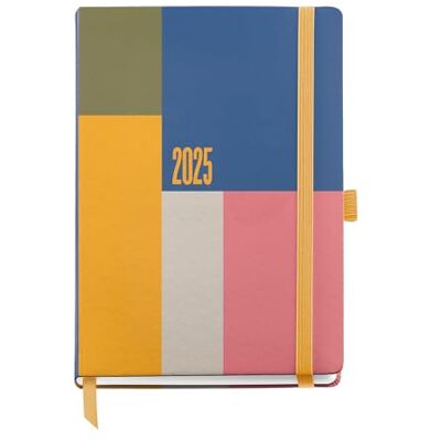 Miquelrius Agenda 2025, Agenda anual 122x168 mm, Agenda día página, Cubierta cartón forrado plastificado, Espiral, Cierre goma elástica, Papel 80 g/m², Español, Inglés y Portugués, Color block Miquelrius Agenda 2025, Agenda anual 122x168 mm, Agenda día página, Cubierta cartón forrado plastificado, Espiral, Cierre goma elástica, Papel 80 g/m², Español, Inglés y Portugués, Color block