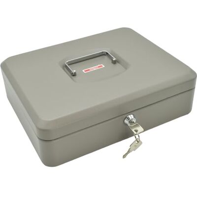 Reskal Caja de monedas de metal 9 x 30 x 24 cm gris Reskal Caja de monedas de metal 9 x 30 x 24 cm gris