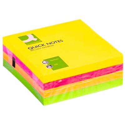 Q-Connect Bloc De Notas Adhesivas Con 320 Hojas, 75 X 75 Mm, Multicolor Q-Connect Bloc De Notas Adhesivas Con 320 Hojas, 75 X 75 Mm, Multicolor