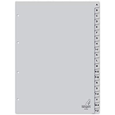 Kangaro Separadores (A4, polipropileno, 120 micrones, 4 unidades, 20 unidades), color gris Kangaro Separadores (A4, polipropileno, 120 micrones, 4 unidades, 20 unidades), color gris