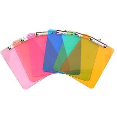Amazon Basics Portapapeles de plástico, 6 Unidad, Surtido de colores fosforescentes, Carta Amazon Basics Portapapeles de plástico, 6 Unidad, Surtido de colores fosforescentes, Carta
