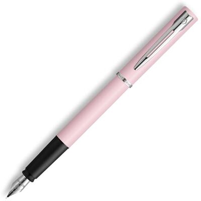 Waterman Allure pluma estilográfica Lacado en color rosa pastel mate con adornos cromados Plumín fino de acero inoxidable Tinta azul Con estuche de regalo Waterman Allure pluma estilográfica Lacado en color rosa pastel mate con adornos cromados Plumín fino de acero inoxidable Tinta azul Con estuche de regalo