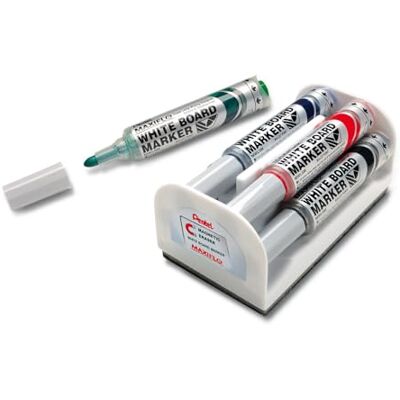 Pentel MWLM5-4N Paquete de 4 rotuladores para pizarra, multicolor Pentel MWLM5-4N Paquete de 4 rotuladores para pizarra, multicolor