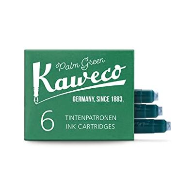 Kaweco Cartuchos de tinta (6 unidades), color verde Kaweco Cartuchos de tinta (6 unidades), color verde