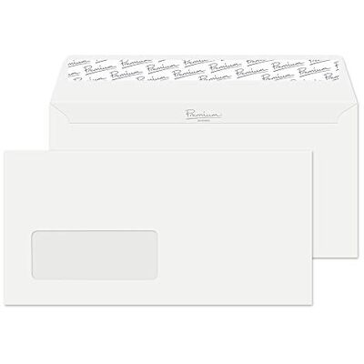 Blake Premium Business sobres DL con ventana (11 x 22 cm) 500 unidades papel de 120gr certifcado FSC sobres con tira autoadhesiva de oficina/comerciales blancos modelo Blake Premium Business sobres DL con ventana (11 x 22 cm) 500 unidades papel de 120gr certifcado FSC sobres con tira autoadhesiva de oficina/comerciales blancos modelo