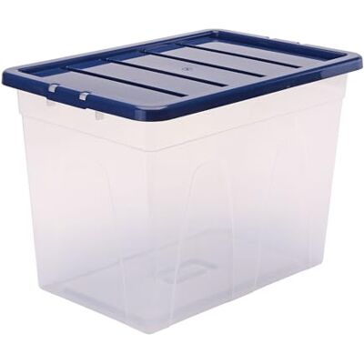 Bankers Box Cajas de almacenamiento de plástico de 64 litros, pack de 3, tapas sin BPA 100% recicladas, apilables y encajables, con tapa,41x38x56 cm, ideal para organizar el hogar y la oficina Bankers Box Cajas de almacenamiento de plástico de 64 litros, pack de 3, tapas sin BPA 100% recicladas, apilables y encajables, con tapa,41x38x56 cm, ideal para organizar el hogar y la oficina