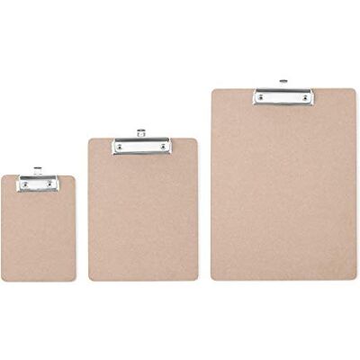 HENDI Portapapeles A6 para menú o menú del día, con clip de metal y gancho para colgar, 125 x 180 mm, madera, 90 unidades HENDI Portapapeles A6 para menú o menú del día, con clip de metal y gancho para colgar, 125 x 180 mm, madera, 90 unidades