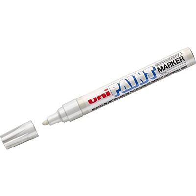 Uni-Ball PX-20, Marcador permanente, punta media, Color Blanco, 1 Pieza Punta redonda de 2-3 mm, resistente al agua y a la luz, apta para numerosas superficies Uni-Ball PX-20, Marcador permanente, punta media, Color Blanco, 1 Pieza Punta redonda de 2-3 mm, resistente al agua y a la luz, apta para numerosas superficies