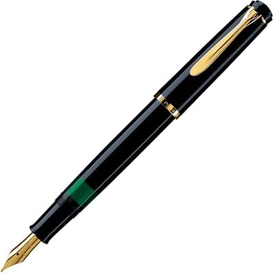 Pelikan Elegance Pluma estilográfica (punta media), color negro Pelikan Elegance Pluma estilográfica (punta media), color negro