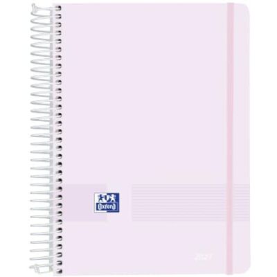 Oxford Live & Go Agenda Anual 2027, Día Por Página, A5, Tapa Plástico Espiral, Español, Color Malva Pastel Oxford Live & Go Agenda Anual 2027, Día Por Página, A5, Tapa Plástico Espiral, Español, Color Malva Pastel