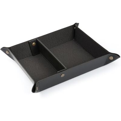 Londo Bandeja de Cuero Organizador Práctica Caja de Almacenamiento para Carteras, Relojes, Llaves, Monedas, Teléfonos Celulares y Equipos de Oficina, Unisex Londo Bandeja de Cuero Organizador Práctica Caja de Almacenamiento para Carteras, Relojes, Llaves, Monedas, Teléfonos Celulares y Equipos de Oficina, Unisex