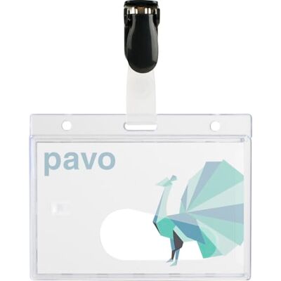 Pavo Pack de 25 identificadores de seguridad (60 x 90 mm), transparente Pavo Pack de 25 identificadores de seguridad (60 x 90 mm), transparente