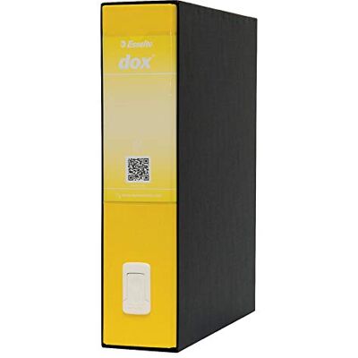 Rexel Esselte Dox 2 Klassik Archivador (340 x 230 x 80 mm, 1 unidad), color negro/amarillo Rexel Esselte Dox 2 Klassik Archivador (340 x 230 x 80 mm, 1 unidad), color negro/amarillo