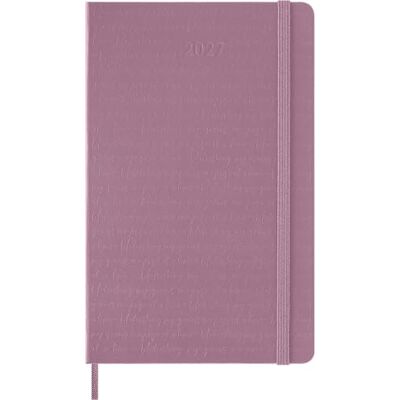Moleskine Agenda Diaria 2027, Agenda de 12 Meses con Tapa Dura y Cierre Elástico, Formato L 13x21 cm, Color Rosa Majestic Moleskine Agenda Diaria 2027, Agenda de 12 Meses con Tapa Dura y Cierre Elástico, Formato L 13x21 cm, Color Rosa Majestic