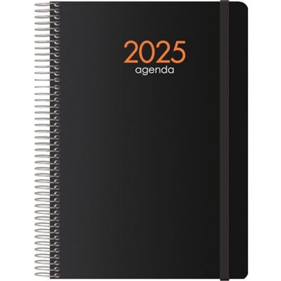 DOHE Agenda 2025 Semana Vista, A5 (15x21 cm), 12 Meses Enero a Diciembre, Cierre de Anillas, Tapa Flexible de Plástico, Planificador en Español, Material de Oficina SYNCRO Negro DOHE Agenda 2025 Semana Vista, A5 (15x21 cm), 12 Meses Enero a Diciembre, Cierre de Anillas, Tapa Flexible de Plástico, Planificador en Español, Material de Oficina SYNCRO Negro