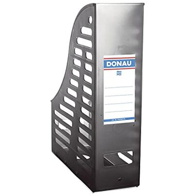 DONAU Danubio 7464001pl de 02 revistero, durchbrochen, PP, A4, plegable, Gris DONAU Danubio 7464001pl de 02 revistero, durchbrochen, PP, A4, plegable, Gris