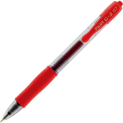 PILOT G-2 Bolígrafo Tinta De Gel Rojo Punto Medio (Caja 12 unidades) PILOT G-2 Bolígrafo Tinta De Gel Rojo Punto Medio (Caja 12 unidades)