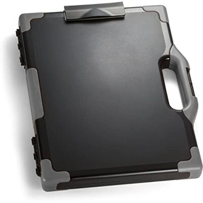 OFFICEMATE oci Carry-All portapapeles caja de almacenaje, carta/Legal tamaño, color Black & Gray OFFICEMATE oci Carry-All portapapeles caja de almacenaje, carta/Legal tamaño, color Black & Gray