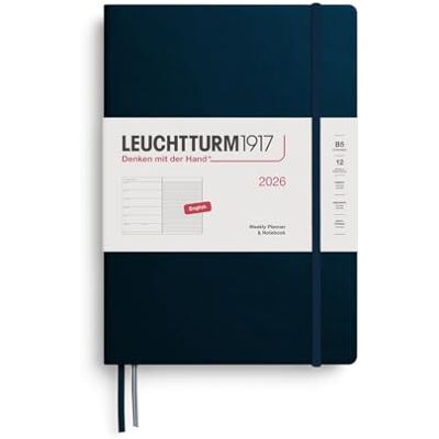 LEUCHTTURM1917 calendario semanal y cuaderno de notas Composition (B5) 2026, Deep Sea, Inglés LEUCHTTURM1917 calendario semanal y cuaderno de notas Composition (B5) 2026, Deep Sea, Inglés