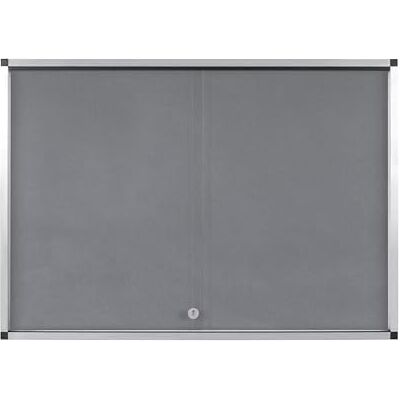 Bi-Office Exhibit Extra Vitrina para Exhibición con Superficie de Fieltro Gris, 12xA4, Puerta de Vidrio, Marco de Aluminio Bi-Office Exhibit Extra Vitrina para Exhibición con Superficie de Fieltro Gris, 12xA4, Puerta de Vidrio, Marco de Aluminio