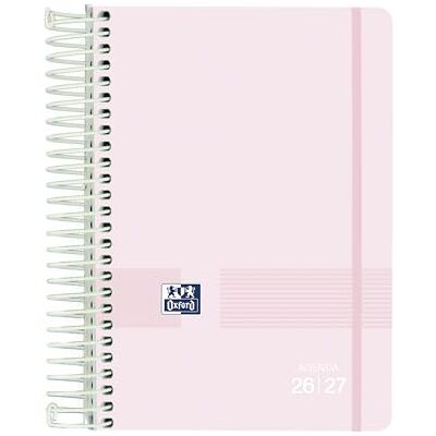 Oxford Live & Go, Agenda 2026 2027, Día Por Página, Tapa Plástico, 12x18 cm, Español, Color Rosa Pastel Oxford Live & Go, Agenda 2026 2027, Día Por Página, Tapa Plástico, 12x18 cm, Español, Color Rosa Pastel
