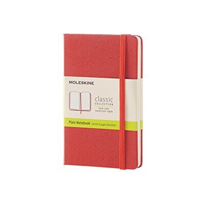 MOLESKINE QP012F16 Cuaderno liso, pocket 9 x 14, color naranja coral MOLESKINE QP012F16 Cuaderno liso, pocket 9 x 14, color naranja coral