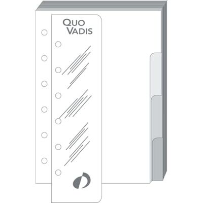 QUO VADIS Recarga intercalante y regla T14 (8 x 12,5 cm), color blanco QUO VADIS Recarga intercalante y regla T14 (8 x 12,5 cm), color blanco