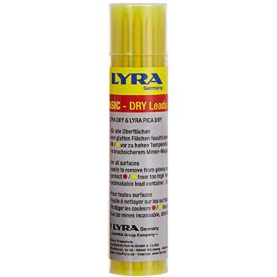 LYRA Juego de 14 minas de repuesto para rotuladores, color amarillo LYRA Juego de 14 minas de repuesto para rotuladores, color amarillo