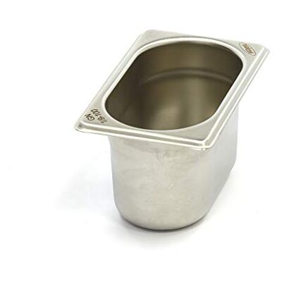 Maxima Recipiente gastronómico de acero inoxidable 1/9GN 100 mm 176 x 108 mm Maxima Recipiente gastronómico de acero inoxidable 1/9GN 100 mm 176 x 108 mm