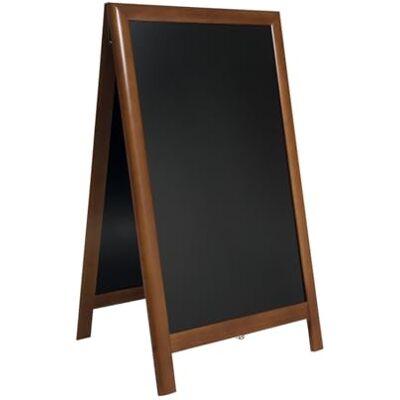 SECURIT Pizarra Caballete exterior Sandwich Madera lacada color marrón oscuro 70x120cm SECURIT Pizarra Caballete exterior Sandwich Madera lacada color marrón oscuro 70x120cm
