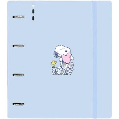 Safta Archivador A4 Snoopy Love, Carpeta Folio con Recambio 100 Hojas Cuadrícula 5x5 mm, 4 Anillas Redondas 35 mm, Tapas PP Foam, Cierre Elástico, Separadores y Porta Bolígrafo, Medidas 27x4x32 cm Safta Archivador A4 Snoopy Love, Carpeta Folio con Recambio 100 Hojas Cuadrícula 5x5 mm, 4 Anillas Redondas 35 mm, Tapas PP Foam, Cierre Elástico, Separadores y Porta Bolígrafo, Medidas 27x4x32 cm