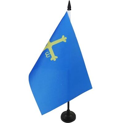AZ FLAG Bandera de Mesa Principado de Asturias 21x14 cm Base Plástico Uso interior Bandera de escritorio asturiana acabado cosido y bordes reforzados con mástil de plástico y base de plástico AZ FLAG Bandera de Mesa Principado de Asturias 21x14 cm Base Plástico Uso interior Bandera de escritorio asturiana acabado cosido y bordes reforzados con mástil de plástico y base de plástico