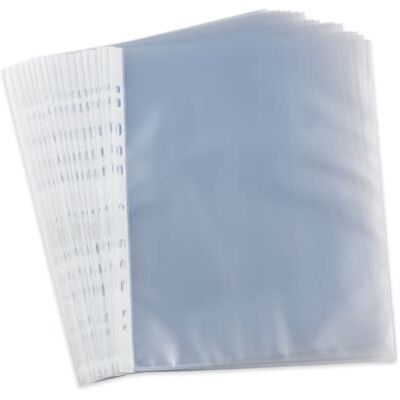 Oxford 200 fundas de plástico A4 perforadas antirreflectante para uso regular Oxford 200 fundas de plástico A4 perforadas antirreflectante para uso regular